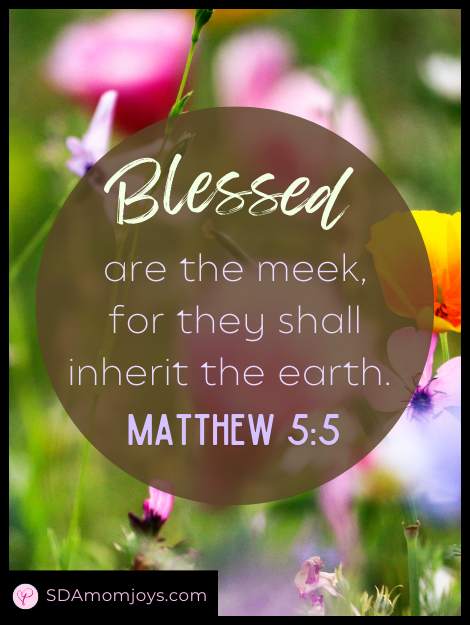 Matthew 5 5 Blessed Meek Inherit Bible Study verse
